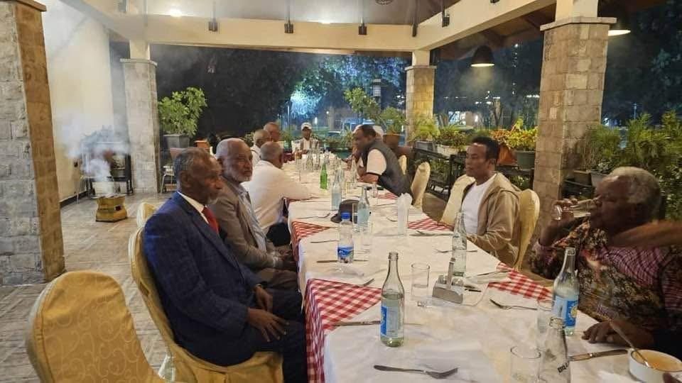Participants sharing a meal together.